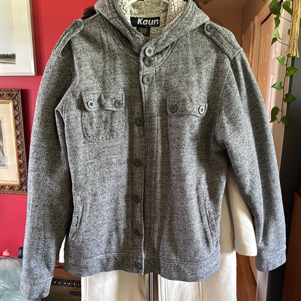 Kaun Gray Hooded Jacket